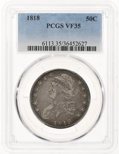 1818 50C PCGS VF35 Capped Bust Half Dollar - Picture 1 of 3