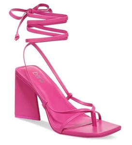 Bar III Women's Auroraa Lace-Up Dress Sandals Pink Smooth Size 7.5M - Picture 1 of 3