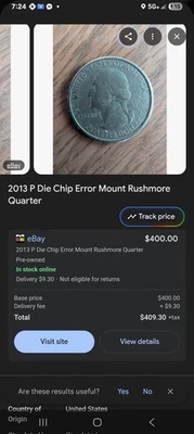 2013 P - Mount Rushmore National Park Quarter - Image 1 of 2