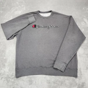 Champion Sudadera Para Hombre XL Gris Logotipo Escritura Cuello Redondo Pullover Atlético - Imagen 1 de 9