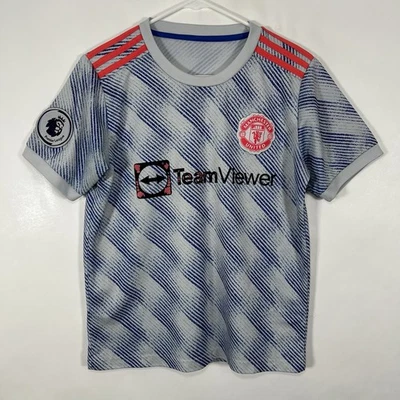 Camiseta Manchester United Paul Pogba Juvenil Niño Talla Grande Azul Equipo Visor Foto 1 de 4
