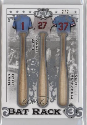 2022 Leaf Lumber Bat Rack 3 Relics Silver /2 Ozzie Smith Lonnie Keith Hernandez - Image 1 of 2