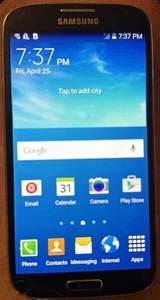 Samsung Galaxy S4 SCH-I545 Gray (Verizon) 16GB Good Used ONE Crack Glass - Picture 1 of 3