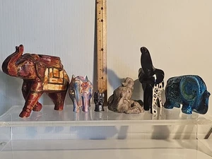 Mixed Lot (6) Elephant Including Bitossi Rimini Blu Handcrafted In Italy  - Picture 1 of 24