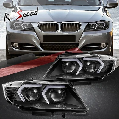 Faros proyectores LED negros para BMW 328I/335I Xdrive 335D 4 puertas 2009-2012 Foto 1 de 4