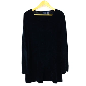Laura Scott Damen Pullover Large Schwarz Langarm Strickpullover Grob Kuschelig - Bild 1 von 10