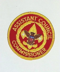 BSA Assistant Council Commissioner Position Patch bestickt rot gold - Bild 1 von 3
