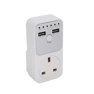 1-Multifunctional Voltage Protector Intelligent Countdown Timer Socket With 2 - Picture 1 of 5