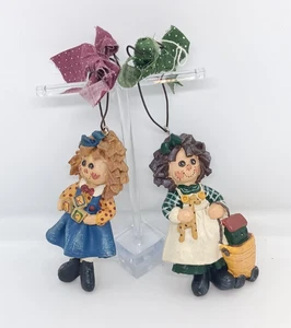 2 Decorazioni Natalizie Festività Ann Robuste in Ceramica Schienale Piatto Alto 3,5" - Foto 1 di 8