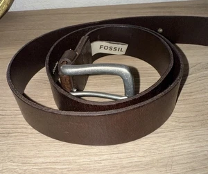 Fossil Genuine Leather Belt Brown Sz 38/95 Business Casual Dress Belt 1954 Men I - Picture 1 of 5