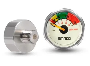 Smaco M10 S300 + Plus S500 Scuba Dive Tank Mini Pressure Gauge SPG Pony Bottle - Picture 1 of 9