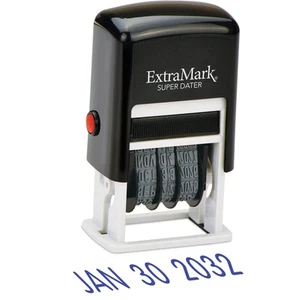 Super Dater Ink Stamp - Self-Inking Rubber Date Stamper - for Documents, Libr... - Picture 1 of 3