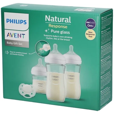 PHILIPS AVENT Flaschen-Starter-Set Set Glas Babyflasche Natural Response   - Bild 1 von 2
