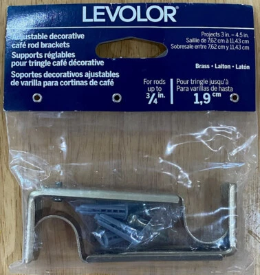 Levolor ~ Soportes de varilla de café decorativos ajustables ~ Para varillas de hasta 3/4 pulgadas ~ Nuevo Foto 1 de 2