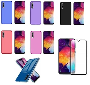 Funda Samsung Galaxy A50 / A30S (6.4) TPU GEL SILICONA LISA + CRISTAL NEGRO - Imagen 1 de 9
