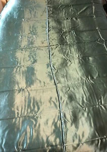 1920s Hollywood Glamour Green SATIN Oval Tablecloth 106”x102” Inches - Picture 1 of 7