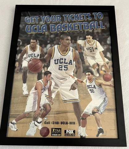 Framed 2000 - 2001 UCLA Basketball Stars Poster Earl Watson NCAA All American Cover
