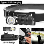 Super Bright Usb Rechargeable 7 Led Headlamp Head Lamp Torch Flashlight 3 Color