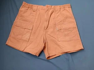 Hook & Tackle Beer Can Island Shorts Khaki 40 Fishing Beach Boat EUC - Imagen 1 de 10