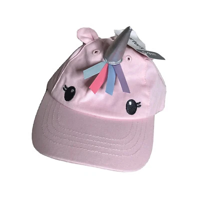 NWT Carters Baby Girl Unicorn Baseball Hat 0-9 Months Pink - Image 1 of 4