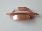 Vintage Arts And Crafts Style Hair Barrett And Stick Hammered Copper Oval Unusua