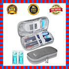 NEW Insulin Travel Case Cooler with 2 Ice Packs Bag for Diabetic Organize Gray