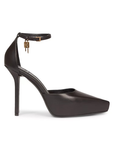 Givenchy EUR 36 G lock nero cinturino alla caviglia plateau tacco decolte