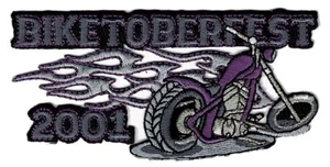 Biketoberfest 2001 Bicicleta púrpura plata parche rally Daytona Beach, FL - Imagen 1 de 1