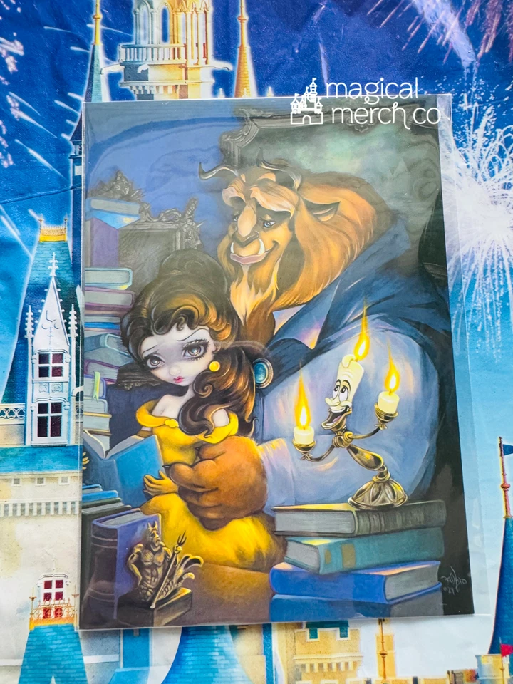 Tarjeta postal 2025 Disney Jasmine Becket-Griffith Belle In Beasts Gallery 5x7" Foto 1 de 1