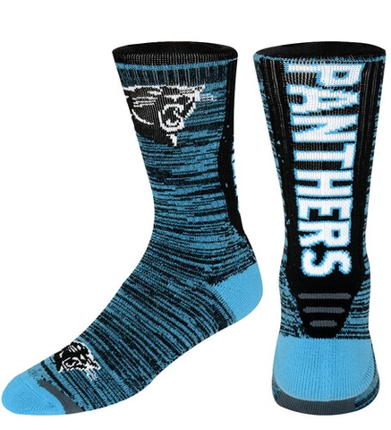 Carolina Panthers NFL For Bare Feet Jump Key Men's Crew Socks SZ L Cover