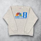 Sweat-shirt TV coloré vintage années 90 NBC gris taille XL