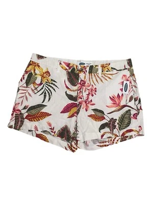 Pantalones Cortos Old Azul Marino Floral Tropical Todos los Días Tiro Medio Mezcla de Lino 16 Nuevos con Etiquetas Foto 1 de 4