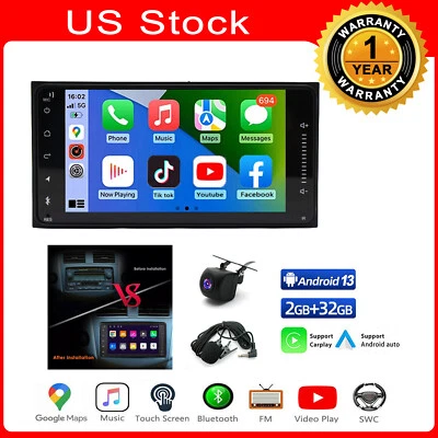 FOR TOYOTA 4RUNNER 2006 2007 2008 2009 CAR RADIO ANDROID 13 GPS NAVI CARPLAY 7" - Image 1 of 4