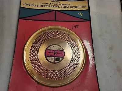 Kwikset MCM Mid Century Single Brass Round Trim Rosette Backplate • 32.99$