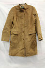 Danier Womens Leather Dress Coat Size 10-12 Excellent Used Condition Tan Waist