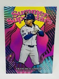 2025 Topps Series 2 FRANCISCO LINDOR Summer Superstars PINK Foil - Picture 1 of 2