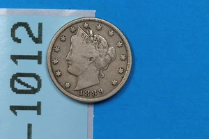 1889 5C LIBERTY V NICKEL EARLY US TYPE COIN RAW-1012 - Picture 1 of 2