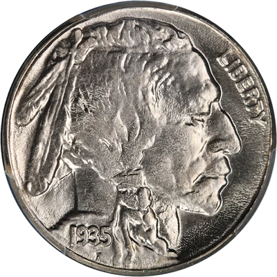1935-S Buffalo Nickel PCGS MS65 Blazing White Superb Eye Appeal - Image 1 of 4