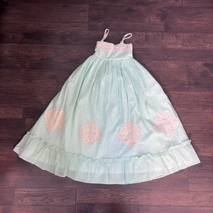 Well Dressed Wolf Maxi Dress Embroidery Girls 7 Mint Green NWT Princess Fairy - Picture 1 of 10
