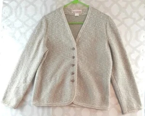 Vintage Castleberry Pullover Damen große Strickjacke grau langarm - Bild 1 von 10