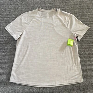 Camisa Athletic Works para Hombre L Gris Camisa Mangas Dri Calce Más Ajustado Elastizado Activo - Imagen 1 de 10