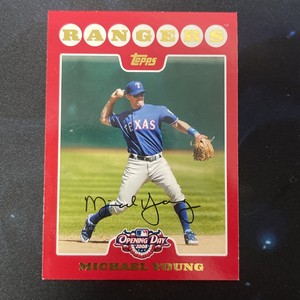 2008 Topps Opening Day - #190 Michael Young Texas Rangers Card