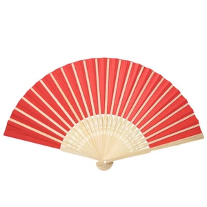 10 Pack Chinese Folding Bamboo Ribs Fan Eco-friendly Wedding Decor - Picture 1 of 5