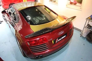 FR Racing design carbon fiber GT rear wing spoier fit for AUDI 2009-12 R8 V8 V10 - Picture 1 of 5