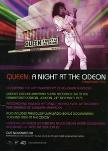 2015 Queen Night at the Odeon CD Album Promo PRINT AD Fan Collectible (1348) - Picture 1 of 1