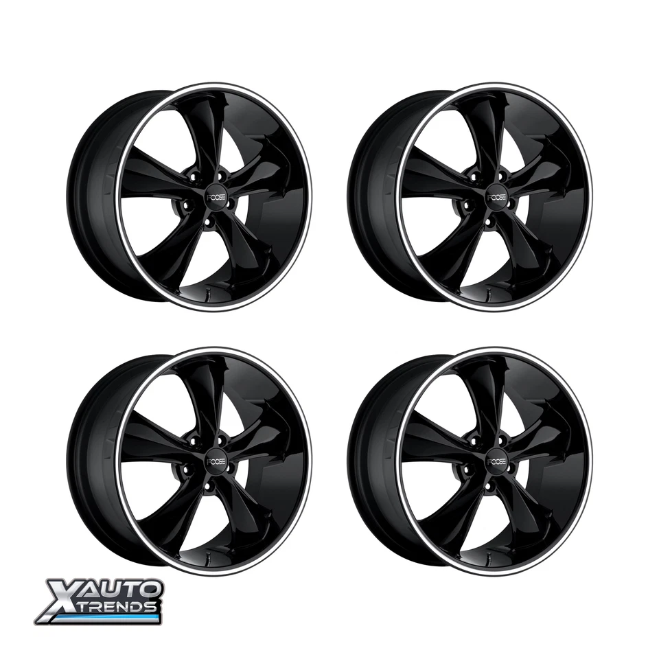 Foose F104 Legend Negro Brillante Fresado 20X10 5X127 00mm (Juego de 4) Foto 1 de 1