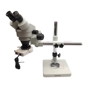 AmScope SM-1B Binocular Stereo Microscope w/ Ring Light 7X-45X, 0.5X Barlow - Imagen 1 de 10