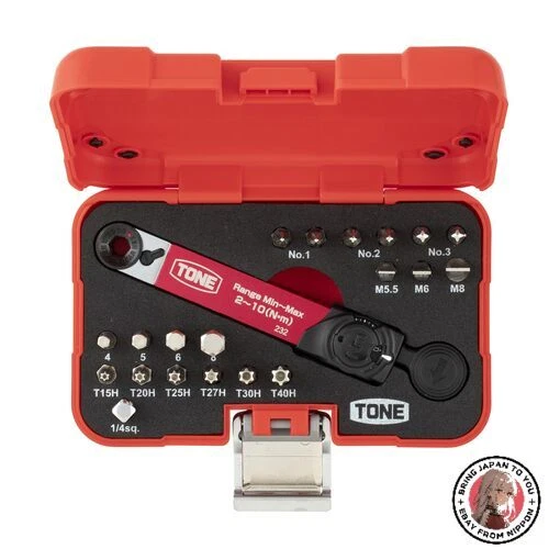 NEW TONE Torque bit/ratchet set Bit insertion TBS20 10N / m 21 - Image 1 of 1