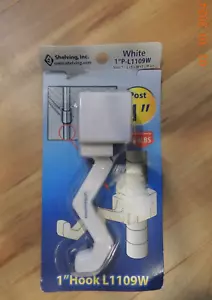1" White Hook for Shelf Rack / Wire Shelving Unit - Picture 1 of 3