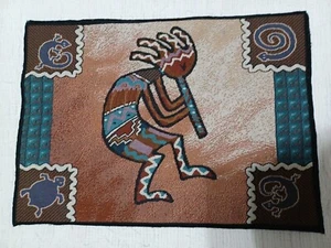 4 Gobelin Kokopelli Flöte Tanz Tischsets Southwestern Design Tischdeko A17 - Bild 1 von 5